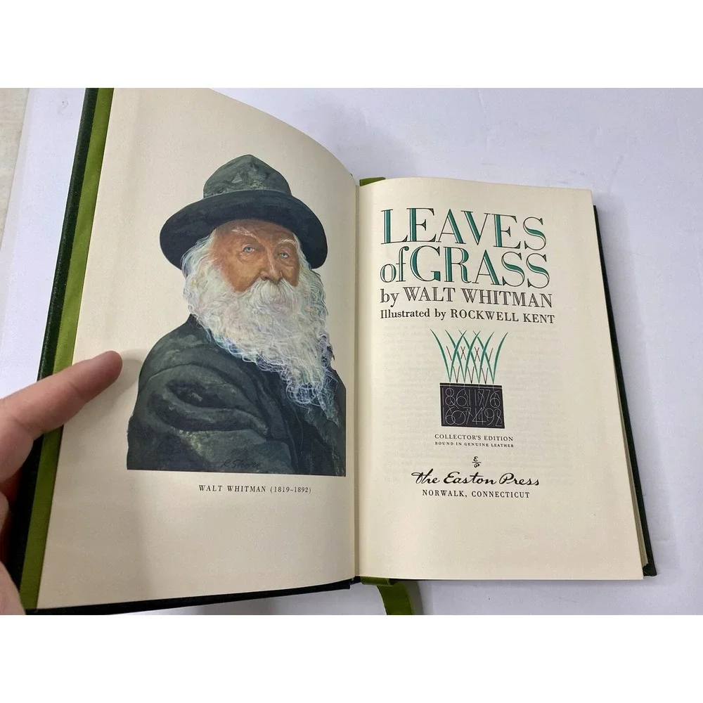 Easton Press Leaves of Grass by Walt Whitman 1977 Leather‎ Bound Edition